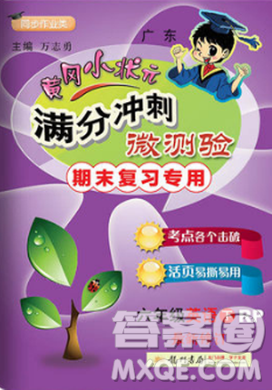 2019年黄冈小状元人教PEP版满分冲刺微测验期末复习专用六年级英语下册答案 2019年黄冈小状元人教PEP版满分冲刺微测验期末复习专用六年级英语下册答案