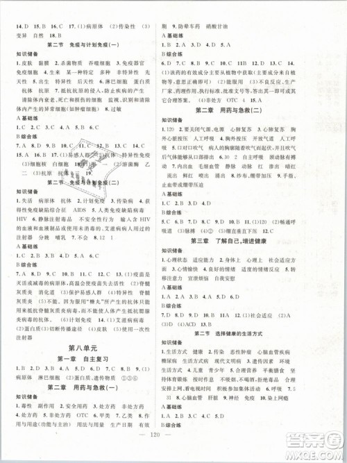 2019万羽文化名师学案八年级下册生物人教版参考答案 2019万羽文化名师学案八年级下册生物人教版参考答案