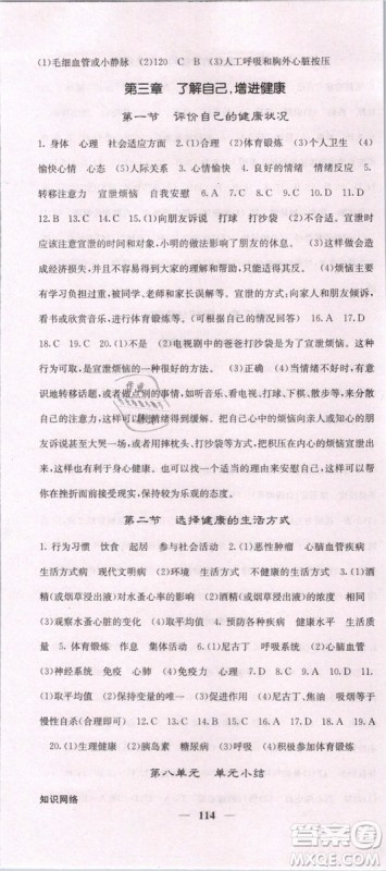 梯田文化2019年版名校课堂内外八年级下册生物人教版参考答案 梯田文化2019年版名校课堂内外八年级下册生物人教版参考答案