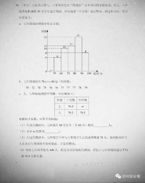 2019河南中考数学真题试卷及答案 2019河南中考数学真题试卷及答案