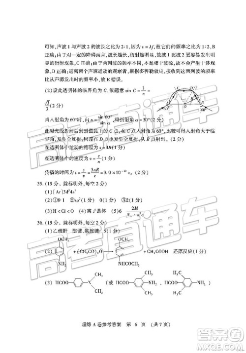 2019年高考模拟豫科名校大联考A卷文理综试题及答案 2019年高考模拟豫科名校大联考A卷文理综试题及答案