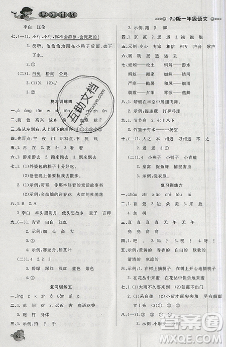 品至教育2019年假期复习计划语文一年级人教版暑假衔接作业参考答案 品至教育2019年假期复习计划语文一年级人教版暑假衔接作业参考答案