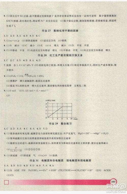 上海大学出版社2019钟书金牌暑假作业导与练高一化学上海专版答案