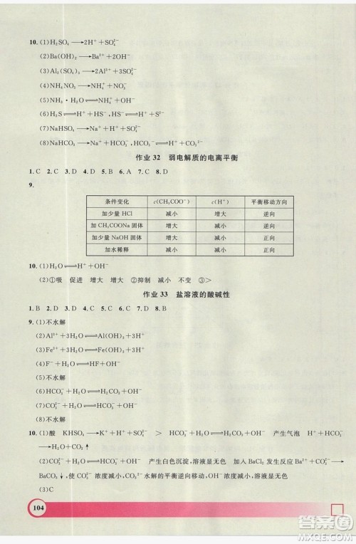 上海大学出版社2019钟书金牌暑假作业导与练高一化学上海专版答案