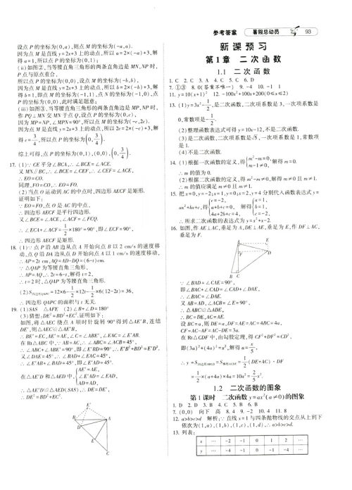 经纶学典2019新版暑假总动员数学八年级8升9浙教版ZJ参考答案