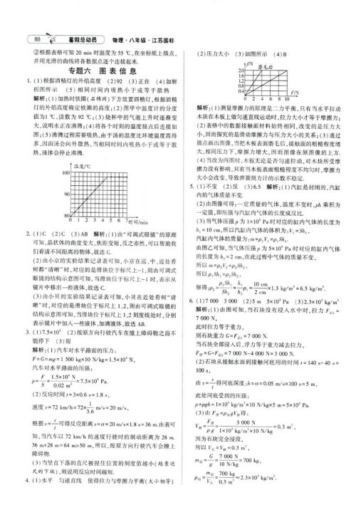 2019年经纶学典暑假总动员物理八年级江苏国标苏教SJ8升9参考答案