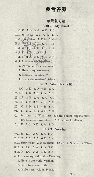 学习总动员2019年暑假总复习四年级英语RJ参考答案 学习总动员2019年暑假总复习四年级英语RJ参考答案