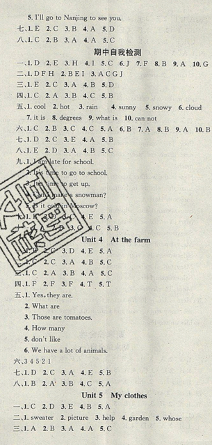 学习总动员2019年暑假总复习四年级英语RJ参考答案