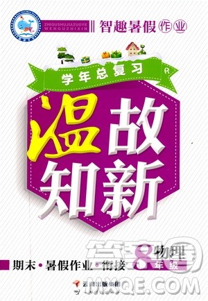智趣暑假作业2019年学年总复习温故知新8年级物理参考答案