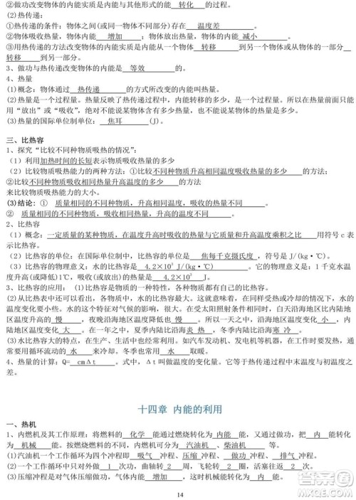 初中物理知识点大全 初中物理知识点总结