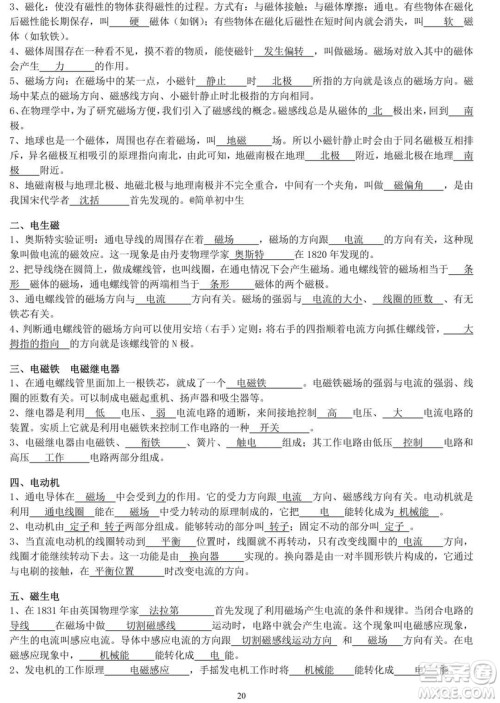 初中物理知识点大全 初中物理知识点总结