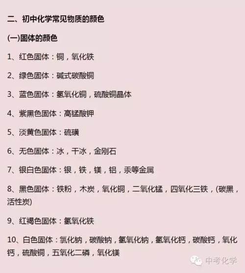 初中化学知识点大全 初中化学必备知识点 初中化学知识点大全 初中化学必备知识点