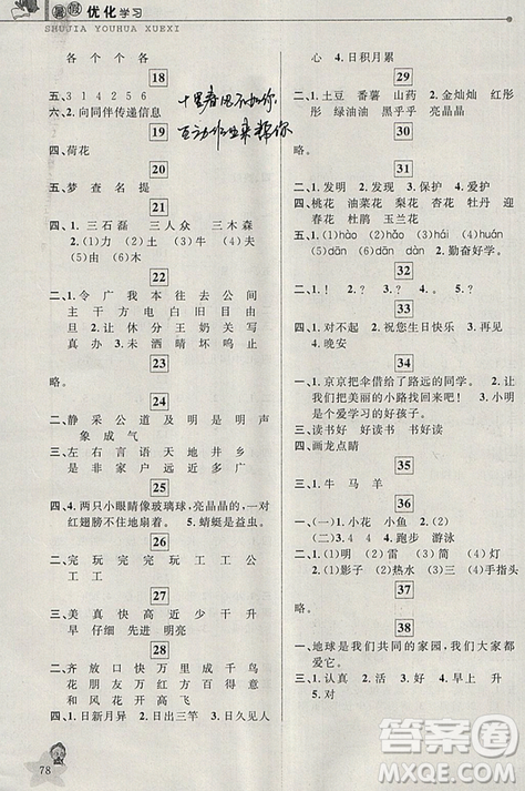 2019年蓝天教育暑假优化学习一年级语文人教版参考答案 2019年蓝天教育暑假优化学习一年级语文人教版参考答案