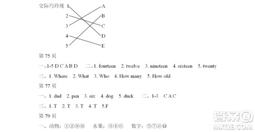 2019宋春生主编阳光假日暑假作业三年级英语PEP版答案 2019宋春生主编阳光假日暑假作业三年级英语PEP版答案