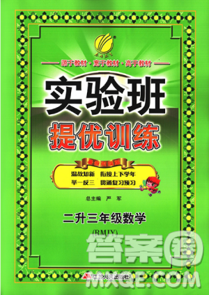 2019年实验班提优训练暑假衔接版二升三年级数学人教版答案