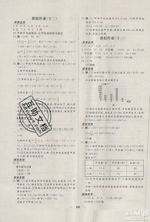 2019优化方案假期作业欢乐共享快乐假期八年级数学人教版答案