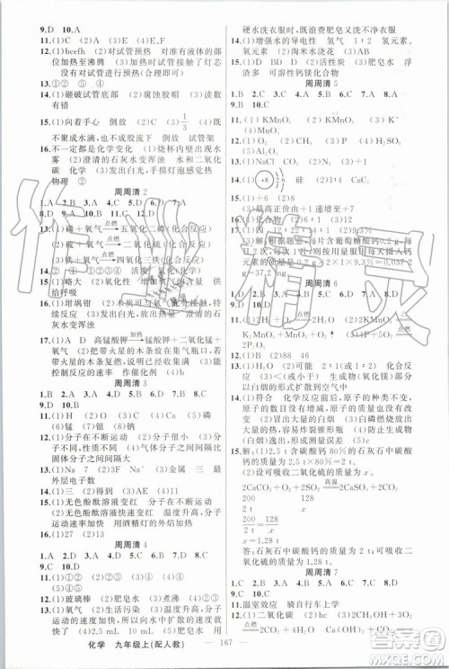2019年四清导航九年级化学上册人教版答案