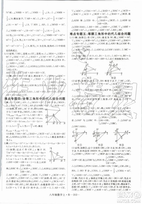湖北专用2019年优翼学练优八年级数学上册人教版参考答案 湖北专用2019年优翼学练优八年级数学上册人教版参考答案