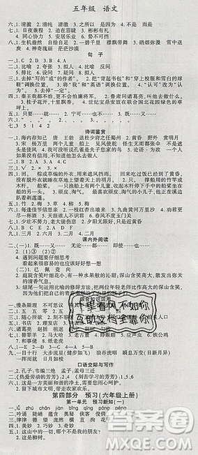 2019年假期特训年度总复习暑假五年级数学参考答案 2019年假期特训年度总复习暑假五年级数学参考答案