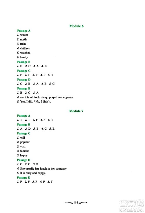 2019年暑假乐园3五年级英语人教版参考答案 2019年暑假乐园3五年级英语人教版参考答案