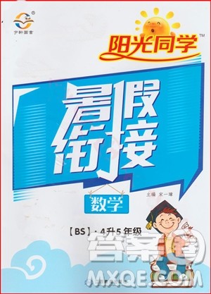 2019年阳光同学暑假衔接四年级下册数学4升5BS北师大版参考答案