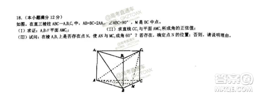 2020届福建省厦门双十中学高三暑假第一次返校考试文理数试题及答案