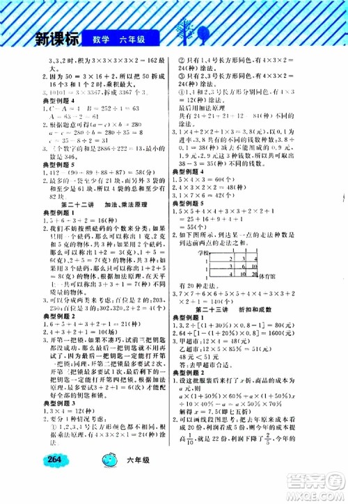 钟书金牌2019年小学奥数举一反三六年级A版参考答案