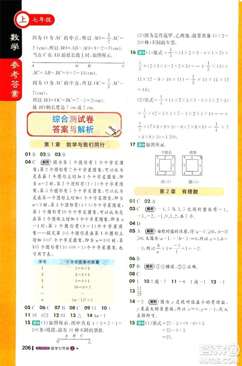 1+1轻巧夺冠2019课堂直播七年级上册数学苏教版答案 1+1轻巧夺冠2019课堂直播七年级上册数学苏教版答案