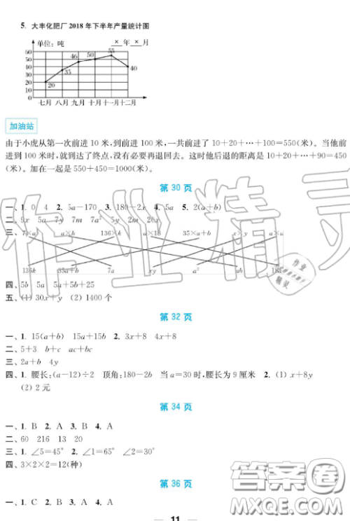 南京大学出版社2019超能学典暑假接力棒4升5语数英综合篇答案