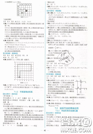 人民教育出版社人教版2019同步学历案课时练七年级数学下册参考答案