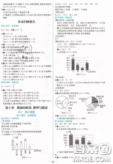 人民教育出版社人教版2019同步学历案课时练七年级数学下册参考答案