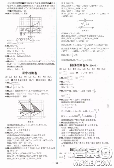 人民教育出版社人教版2019同步学历案课时练七年级数学下册参考答案