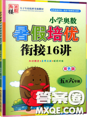 2019暑假衔接小学奥数暑假培优衔接16讲双色版五升六年级参考答案