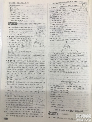 开明出版社2019新版初中必刷题八年级上册数学人教版答案