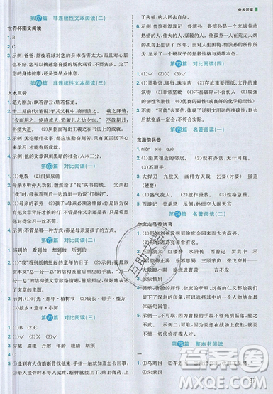 宇轩图书2019阳光同学百校名师推荐阅读真题80篇彩虹版五年级语文答案