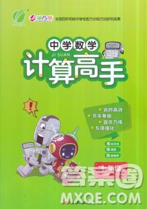 2019秋春雨教育专项巧练中学数学计算高手七年级全国通用版参考答案