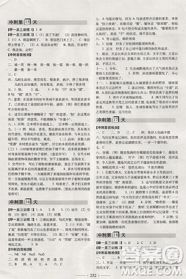 2019全国68所名牌小学小考必备考前冲刺46天语文总复习参考答案 2019全国68所名牌小学小考必备考前冲刺46天语文总复习参考答案