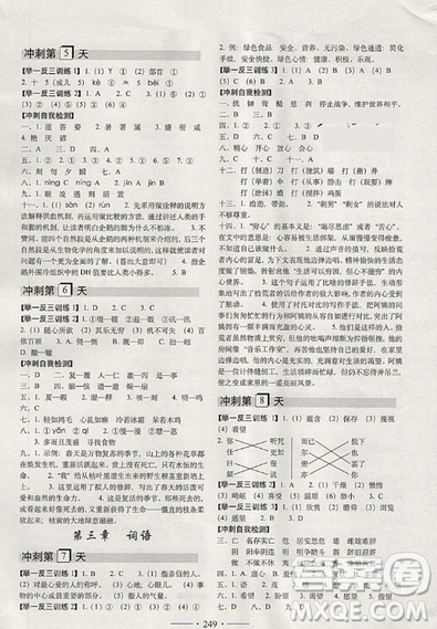 2019全国68所名牌小学小考必备考前冲刺46天语文总复习参考答案 2019全国68所名牌小学小考必备考前冲刺46天语文总复习参考答案