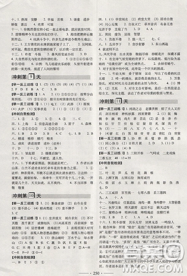 2019全国68所名牌小学小考必备考前冲刺46天语文总复习参考答案 2019全国68所名牌小学小考必备考前冲刺46天语文总复习参考答案