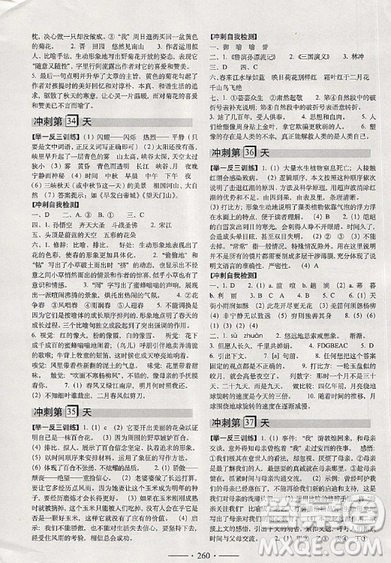 2019全国68所名牌小学小考必备考前冲刺46天语文总复习参考答案 2019全国68所名牌小学小考必备考前冲刺46天语文总复习参考答案