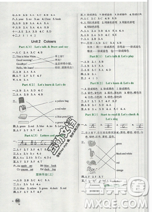 2019年秋小学学霸作业本数学三年级上册人教版答案