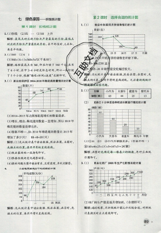 2019年秋小学学霸作业本五年级上册数学青岛版答案