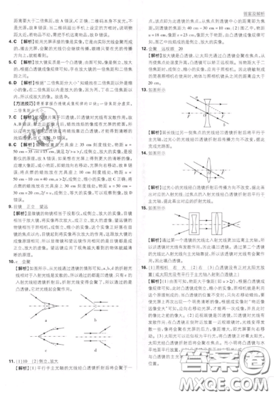 2019年新版初中必刷题八年级上册物理人教版答案