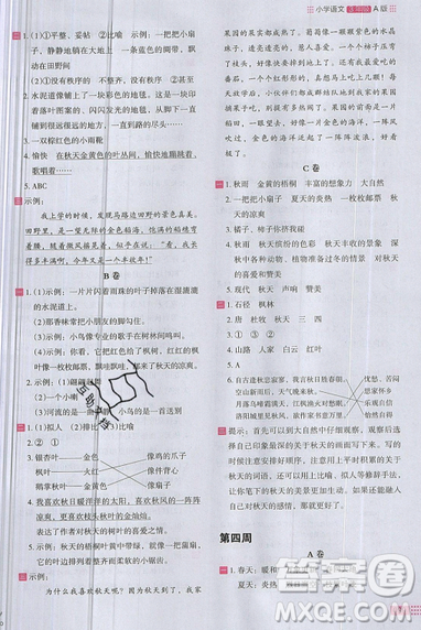 2019秋新版木头马阅读小卷小学语文3年级A版参考答案 2019秋新版木头马阅读小卷小学语文3年级A版参考答案