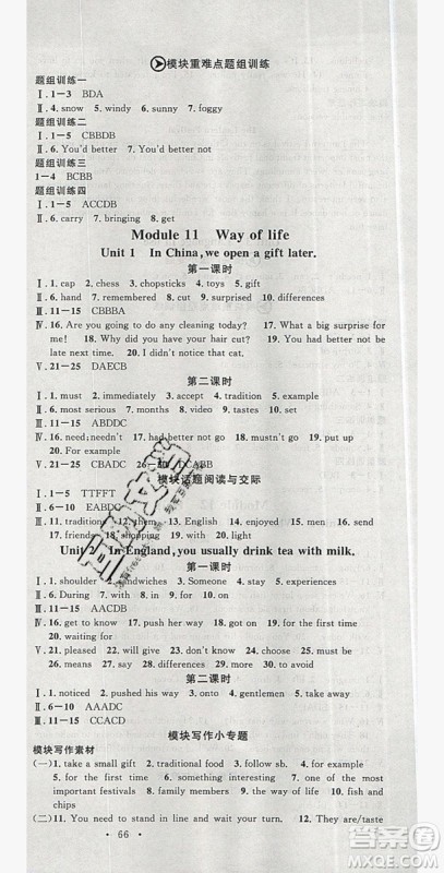 2019名校课堂八年级英语上册外研wy版答案 2019名校课堂八年级英语上册外研wy版答案