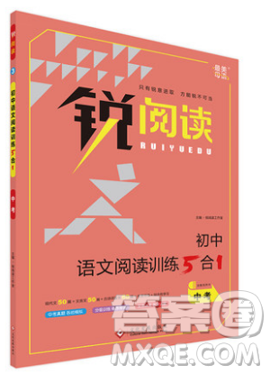 文化发展出版社2019锐阅读初中语文阅读训练5合1中考参考答案