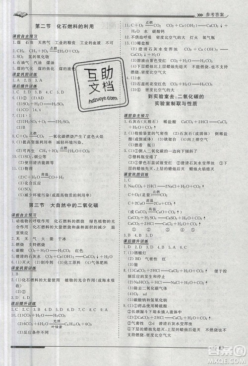 2019标准课堂作业九年级化学上册鲁教版答案