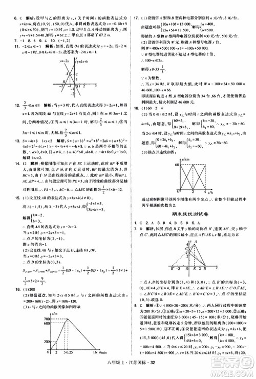 2019年经纶学典学霸题中题八年级上册数学江苏国标修订版参考答案