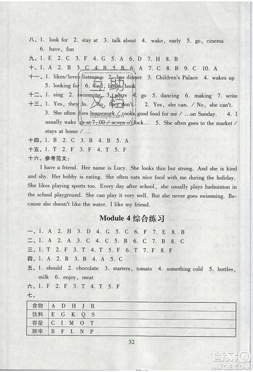 2019南方新课堂金牌学案五年级英语上册教育科学版答案