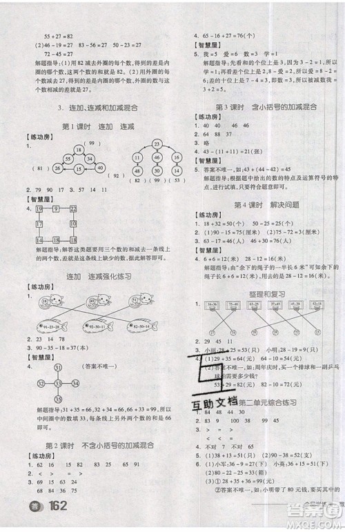 2019秋全品学练考二年级上册数学RJ人教版参考答案 2019秋全品学练考二年级上册数学RJ人教版参考答案